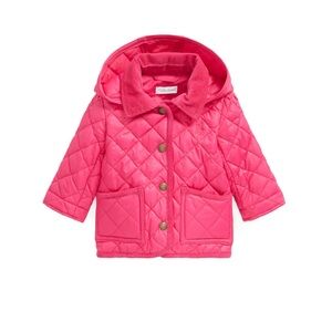 NWOT Ralph Lauren Pink Baby Quilted Barn Snap Jacket